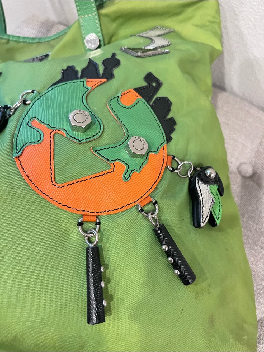 PRADA TESSUTO ROBOT TOTE BAG. - Picture 14 of 16